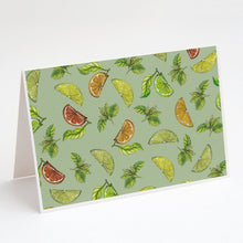 Load image into Gallery viewer, Lemons, Limes and Oranges Greeting Cards -  Blank Note Cards – 8-Pack of Artist-Designed Cards with Envelopes