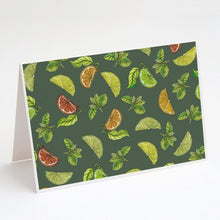 Load image into Gallery viewer, Lemons, Limes and Oranges Greeting Cards -  Blank Note Cards – 8-Pack of Artist-Designed Cards with Envelopes