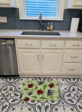 Load image into Gallery viewer, Berries in Green Machine Washable Memory Foam Mat BB5208RUG