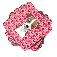 Load image into Gallery viewer, Jack Russell Terrier Hearts Foam Coaster  BB5272FC
