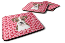 Load image into Gallery viewer, Jack Russell Terrier Hearts Foam Coaster  BB5272FC