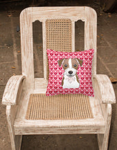 Load image into Gallery viewer, Jack Russell Terrier Hearts Fabric Decorative Pillow BB5272PW1818