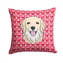 Load image into Gallery viewer, Golden Retriever Hearts Throw Pillow - 14x14 Decorative Pillow – Art for Your Home &amp; Patio BB5275PW1414