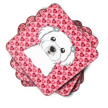 Load image into Gallery viewer, Maltese Hearts Foam Coaster  BB5278FC