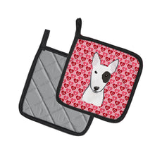 Load image into Gallery viewer, Bull Terrier Hearts Pot Holders - Set of 2 - Heat-Resistant Kitchen Essentials BB5279PTHD