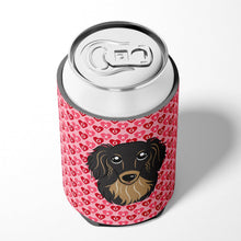 Load image into Gallery viewer, Longhair Black and Tan Dachshund Hearts Can or Bottle Hugger BB5283CC