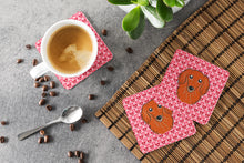 Load image into Gallery viewer, Longhair Red Dachshund Hearts Foam Coaster  BB5284FC