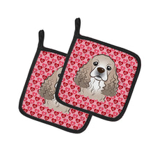 Load image into Gallery viewer, Cocker Spaniel Hearts Pot Holders - Set of 2 - Heat-Resistant Kitchen Essentials BB5286PTHD