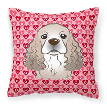 Load image into Gallery viewer, Cocker Spaniel Hearts Fabric Decorative Pillow BB5286PW1818