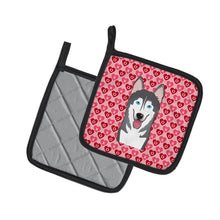 Load image into Gallery viewer, Alaskan Malamute Hearts Pot Holders - Set of 2 - Heat-Resistant Kitchen Essentials BB5288PTHD