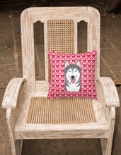 Load image into Gallery viewer, Alaskan Malamute Hearts Fabric Decorative Pillow BB5288PW1818