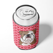 Load image into Gallery viewer, English Bulldog  Hearts Can or Bottle Hugger BB5289CC