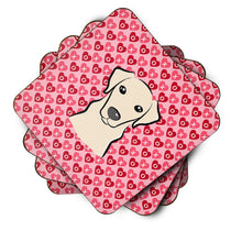 Load image into Gallery viewer, Yellow Labrador Hearts Foam Coaster  BB5292FC