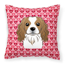 Load image into Gallery viewer, Cavalier Spaniel Hearts Fabric Decorative Pillow BB5294PW1818