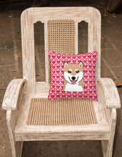 Load image into Gallery viewer, Shiba Inu Hearts Fabric Decorative Pillow BB5295PW1818