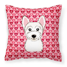 Load image into Gallery viewer, Westie Hearts Fabric Decorative Pillow BB5296PW1818