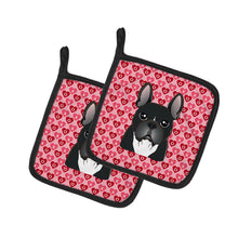 Load image into Gallery viewer, French Bulldog Hearts Pot Holders - Set of 2 - Heat-Resistant Kitchen Essentials BB5297PTHD