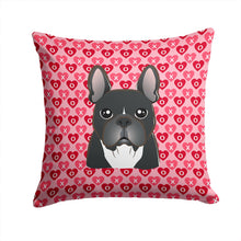 Load image into Gallery viewer, French Bulldog Hearts Throw Pillow - 14x14 Decorative Pillow – Art for Your Home &amp; Patio BB5297PW1414