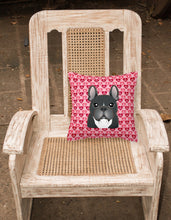 Load image into Gallery viewer, French Bulldog Hearts Fabric Decorative Pillow BB5297PW1818