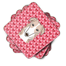 Load image into Gallery viewer, Borzoi Hearts Foam Coaster  BB5298FC