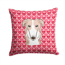 Load image into Gallery viewer, Borzoi Hearts Throw Pillow - 14x14 Decorative Pillow – Art for Your Home &amp; Patio BB5298PW1414