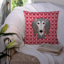 Load image into Gallery viewer, Saluki Hearts Throw Pillow - 14x14 Decorative Pillow – Art for Your Home &amp; Patio BB5299PW1414