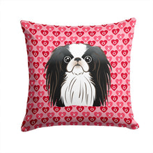 Load image into Gallery viewer, Japanese Chin Hearts Throw Pillow - 14x14 Decorative Pillow – Art for Your Home &amp; Patio BB5300PW1414