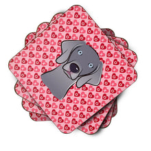 Load image into Gallery viewer, Weimaraner Hearts Foam Coaster  BB5301FC