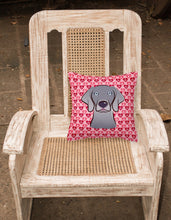 Load image into Gallery viewer, Weimaraner Hearts Fabric Decorative Pillow BB5301PW1818