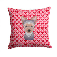 Load image into Gallery viewer, Yorkie Puppy Hearts Throw Pillow - 14x14 Decorative Pillow – Art for Your Home &amp; Patio BB5302PW1414