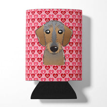 Load image into Gallery viewer, Wirehaired Dachshund Hearts Can or Bottle Hugger BB5303CC