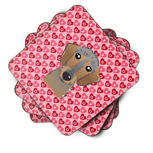 Load image into Gallery viewer, Wirehaired Dachshund Hearts Foam Coaster  BB5303FC