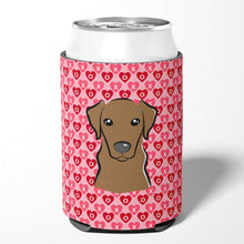 Load image into Gallery viewer, Chocolate Labrador Hearts Can or Bottle Hugger BB5304CC