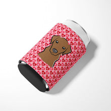 Load image into Gallery viewer, Chocolate Labrador Hearts Can or Bottle Hugger BB5304CC
