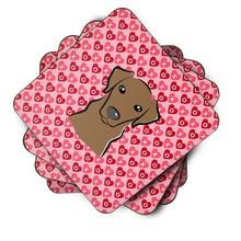 Load image into Gallery viewer, Chocolate Labrador Hearts Foam Coaster  BB5304FC