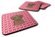 Load image into Gallery viewer, Chocolate Labrador Hearts Foam Coaster  BB5304FC