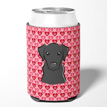 Load image into Gallery viewer, Black Labrador Hearts Can or Bottle Hugger BB5305CC