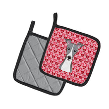 Load image into Gallery viewer, Italian Greyhound Hearts Pot Holders - Set of 2 - Heat-Resistant Kitchen Essentials BB5306PTHD