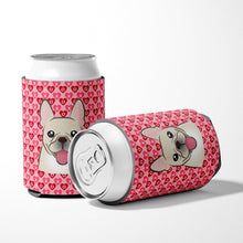 Load image into Gallery viewer, French Bulldog Hearts Can or Bottle Hugger BB5308CC