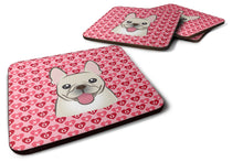 Load image into Gallery viewer, French Bulldog Hearts Foam Coaster  BB5308FC