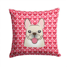 Load image into Gallery viewer, French Bulldog Hearts Throw Pillow - 14x14 Decorative Pillow – Art for Your Home &amp; Patio BB5308PW1414