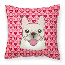 Load image into Gallery viewer, French Bulldog Hearts Fabric Decorative Pillow BB5308PW1818