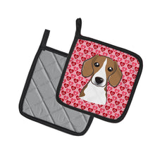 Load image into Gallery viewer, Beagle Hearts Pot Holders - Set of 2 - Heat-Resistant Kitchen Essentials BB5309PTHD
