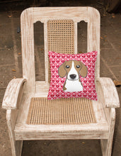 Load image into Gallery viewer, Beagle Hearts Fabric Decorative Pillow BB5309PW1818