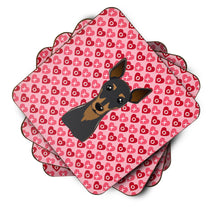 Load image into Gallery viewer, Min Pin Hearts Foam Coaster  BB5310FC