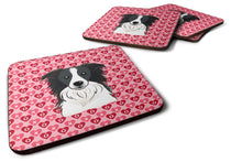 Load image into Gallery viewer, Border Collie Hearts Foam Coaster  BB5311FC