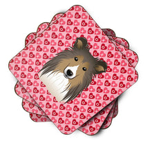 Load image into Gallery viewer, Sheltie Hearts Foam Coaster  BB5312FC