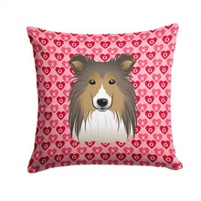Load image into Gallery viewer, Sheltie Hearts Throw Pillow - 14x14 Decorative Pillow – Art for Your Home &amp; Patio BB5312PW1414