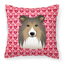 Load image into Gallery viewer, Sheltie Hearts Fabric Decorative Pillow BB5312PW1818