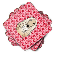 Load image into Gallery viewer, Afghan Hound Hearts Foam Coaster  BB5314FC